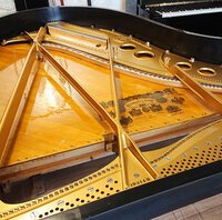 Steinway mod. O de 1902 - préparation avant remise en cordes