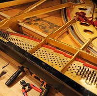 Steinway mod. O de 1902 - dépose des cordes et chevilles