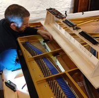 Pleyel modèle 3 noir - remise en place des étouffoirs