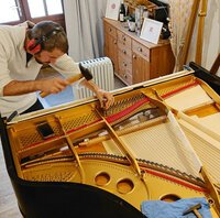 Steinway mod. O de 1902 - remise en cordes en cours