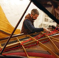 Pleyel F 1929 - accord • après les tensions de mise au ton, le piano étant stable, c'est le moment du premier accord