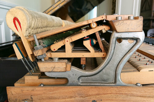 mécanique Schwander 1912 - Mécanique Schwander d'un piano Ibach demi-queue