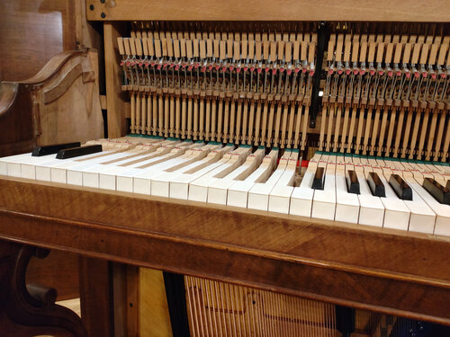Pleyel Pianino 1900 - préparation du clavier