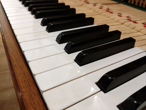 Pleyel Pianino 1900 - après polissage du clavier