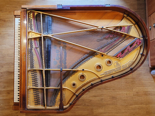 Steinway A-188 de 1901 - vue de dessus