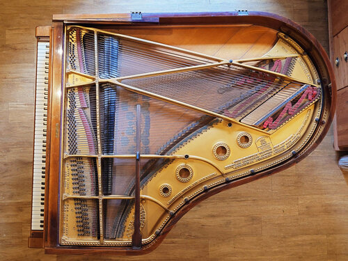 Steinway A-188 de 1901 - vue de dessus