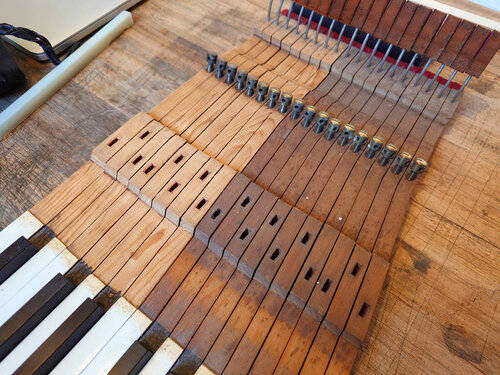 Steinway A-188 de 1901 - nettoyage du clavier