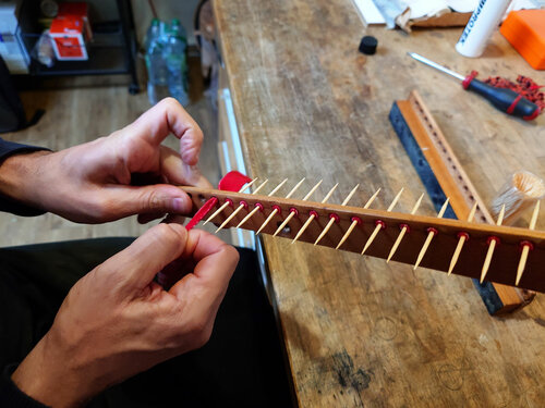 Steinway A-188 - garniture des galeries d'étouffoirs