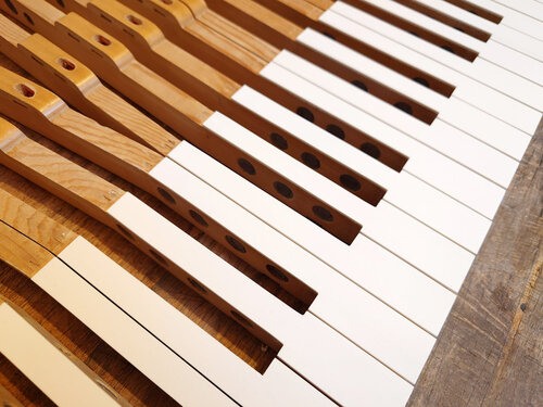 Steinway A-188 - revêtement de clavier après ajustage