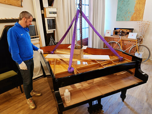 Steinway A-188 - remise en place du cadre