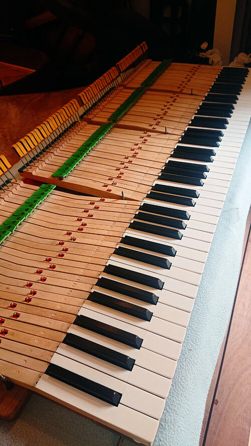 Pleyel F 1928 préparation du clavier